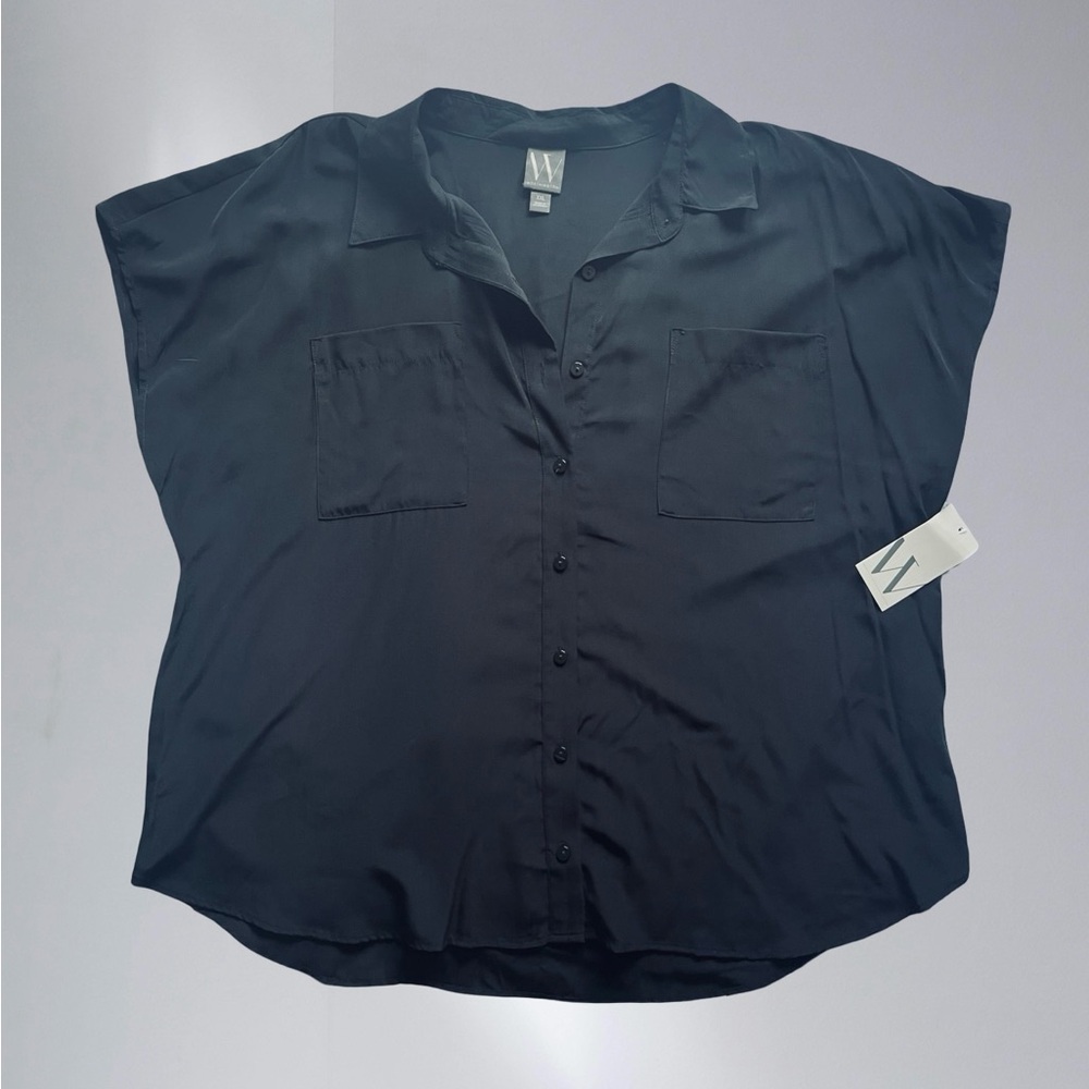 Worthington Black Button-Down Shirt